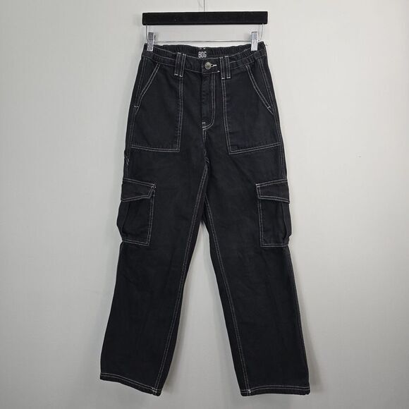 BDG Urban Outfitters Jeans Womens 27 X 29 Black Denim Skate Wide Leg Carpenter - Picture 2 of 13
